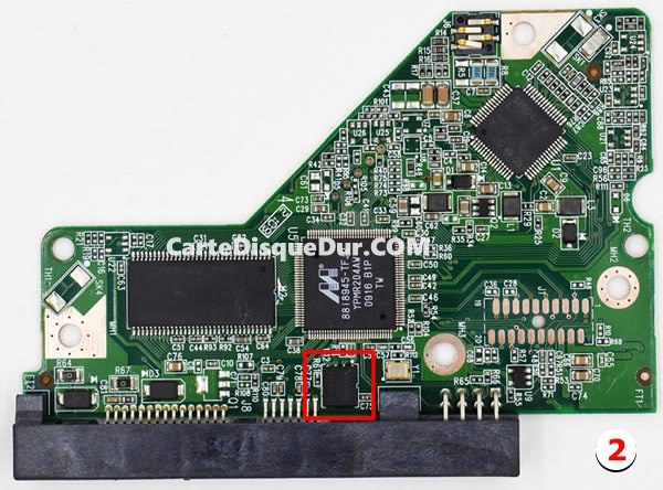 2060-701640-001 Carte PCB Western Digital Type 2