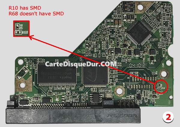 2060-701640-002 Carte PCB Western Digital Type 2