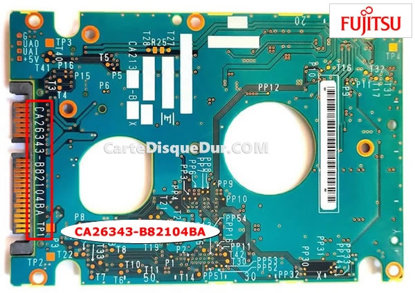 Numéro de PCB disque dur Fujitsu