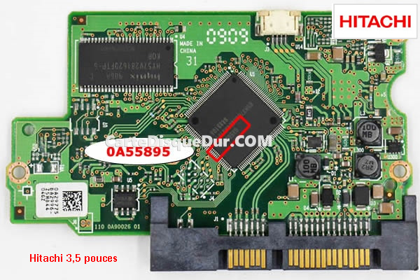 numéro du Circuit Intégré du contrôleur principal pour la carte PCB de disque dur Hitachi 3,5 pouces